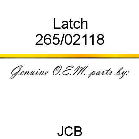 Latch 265/02118