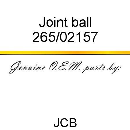 Joint, ball 265/02157