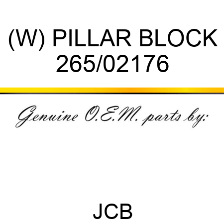 (W) PILLAR BLOCK 265/02176