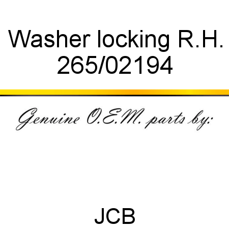 Washer, locking, R.H. 265/02194