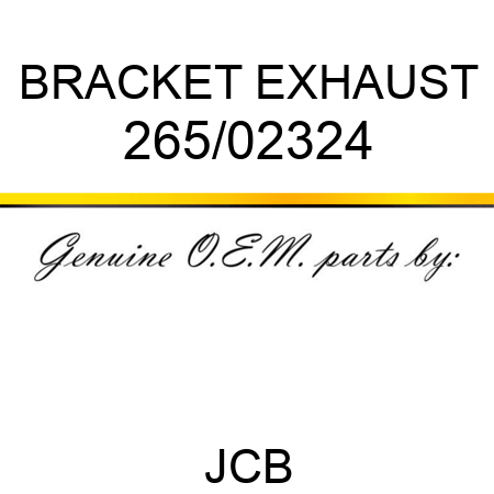BRACKET EXHAUST 265/02324