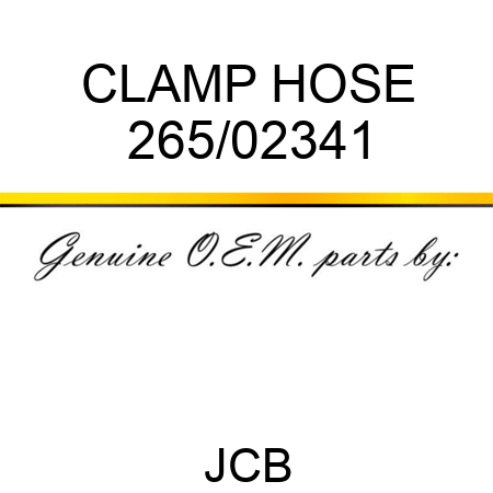 CLAMP HOSE 265/02341
