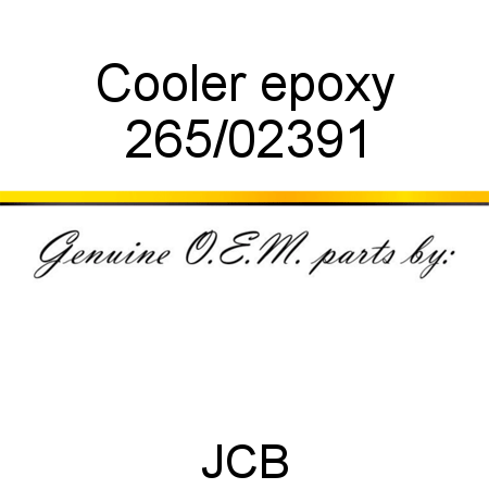 Cooler, epoxy 265/02391