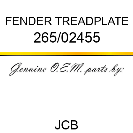 FENDER TREADPLATE 265/02455