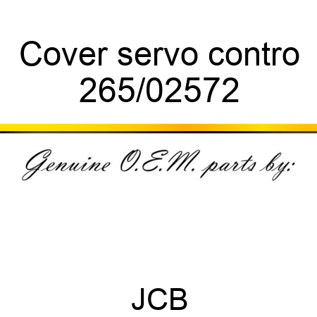 Cover servo contro 265/02572