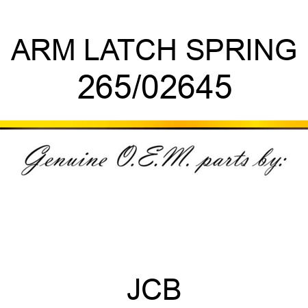 ARM LATCH SPRING 265/02645