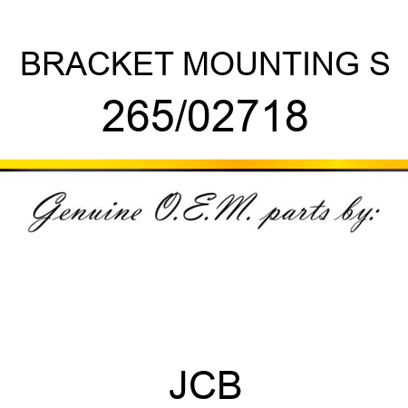 BRACKET MOUNTING S 265/02718
