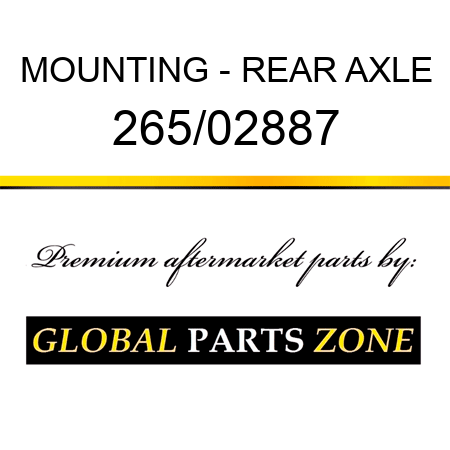 MOUNTING - REAR AXLE 265/02887