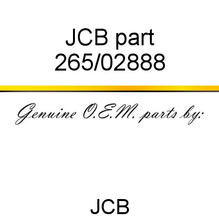 JCB part 265/02888