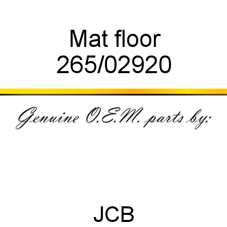 Mat, floor 265/02920