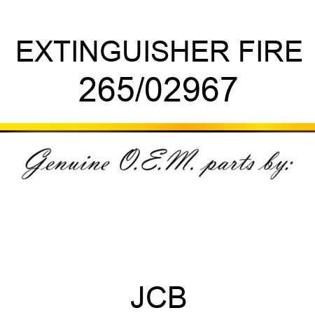 EXTINGUISHER FIRE 265/02967