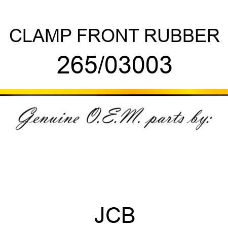 CLAMP FRONT RUBBER 265/03003
