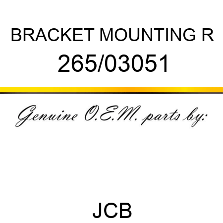 BRACKET MOUNTING R 265/03051