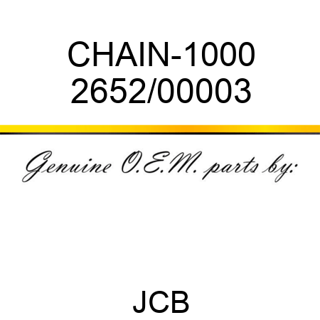 CHAIN-1000 2652/00003