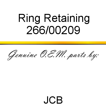 Ring, Retaining 266/00209