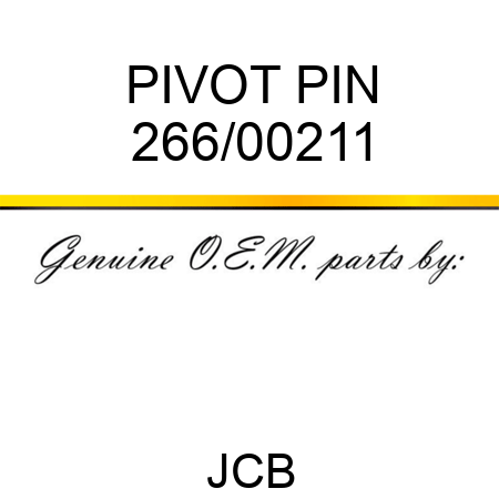 PIVOT PIN 266/00211