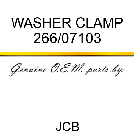 WASHER CLAMP 266/07103