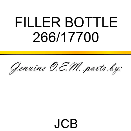 FILLER BOTTLE 266/17700