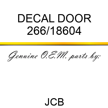 DECAL DOOR 266/18604
