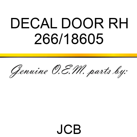 DECAL DOOR RH 266/18605