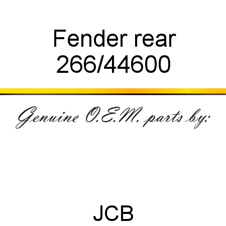 Fender, rear 266/44600
