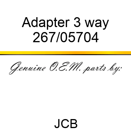 Adapter 3 way 267/05704