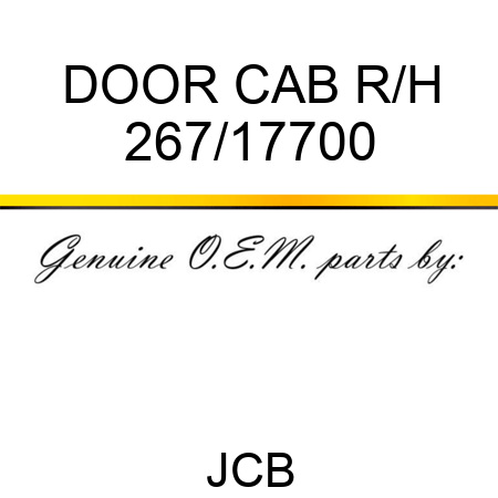 DOOR CAB R/H 267/17700