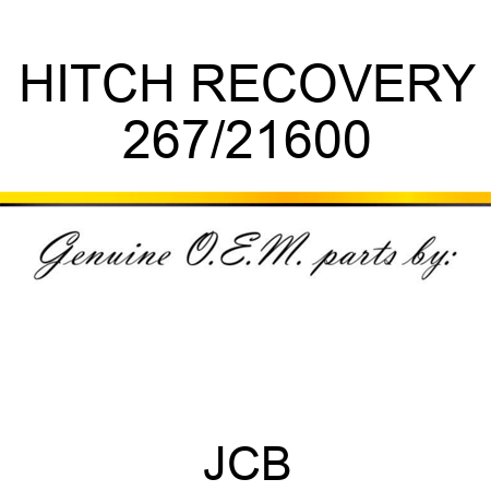 HITCH RECOVERY 267/21600