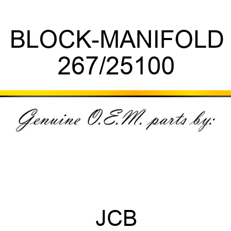 BLOCK-MANIFOLD 267/25100