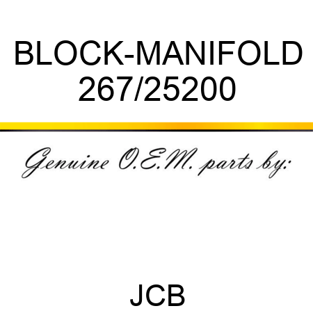 BLOCK-MANIFOLD 267/25200