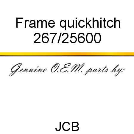 Frame, quickhitch 267/25600