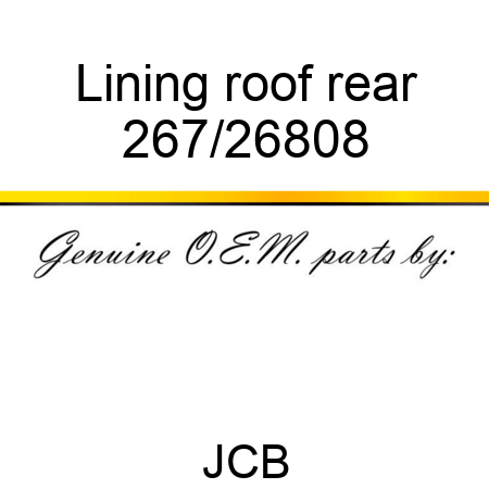 Lining roof rear 267/26808