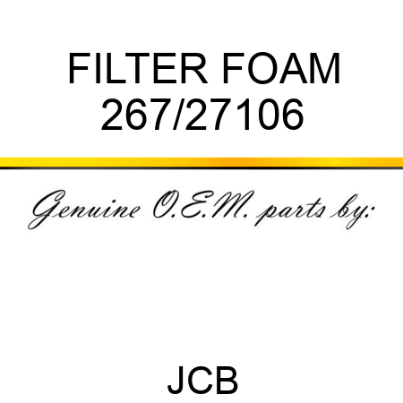 FILTER FOAM 267/27106