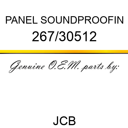 PANEL SOUNDPROOFIN 267/30512