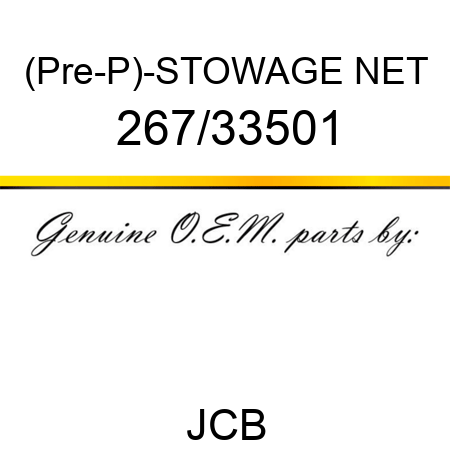 (Pre-P)-STOWAGE NET 267/33501