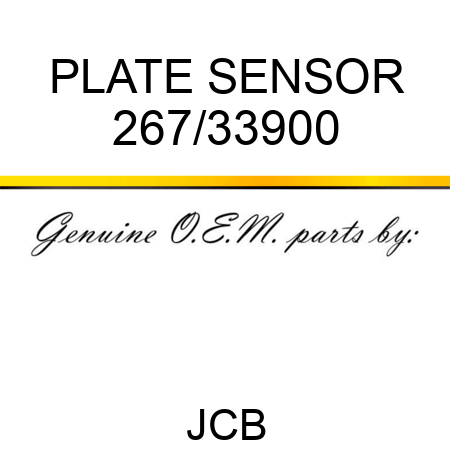 PLATE SENSOR 267/33900