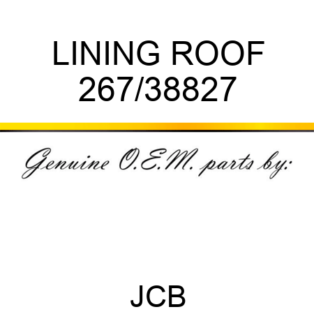 LINING ROOF 267/38827