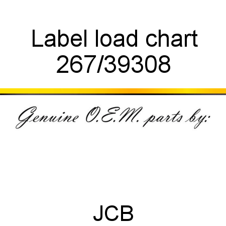 Label, load chart 267/39308