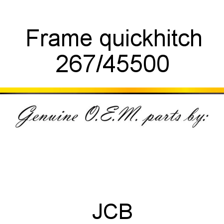 Frame, quickhitch 267/45500