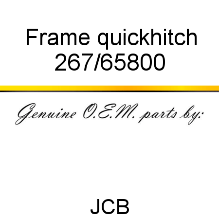 Frame, quickhitch 267/65800