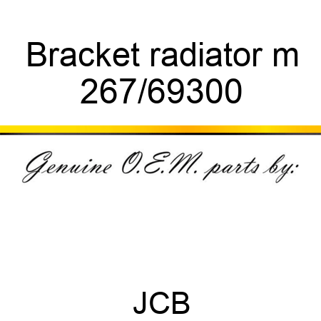 Bracket radiator m 267/69300