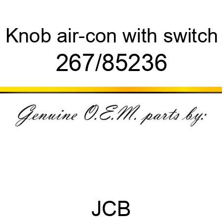 Knob, air-con, with switch 267/85236