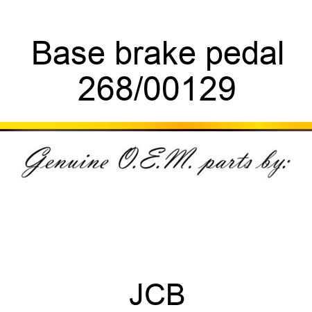 Base brake pedal 268/00129