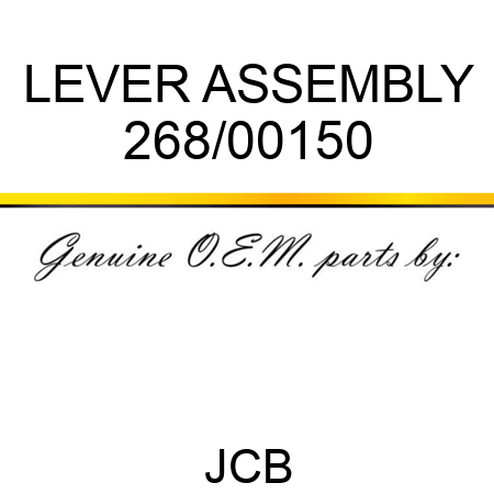 LEVER ASSEMBLY 268/00150