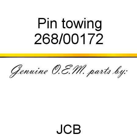 Pin, towing 268/00172