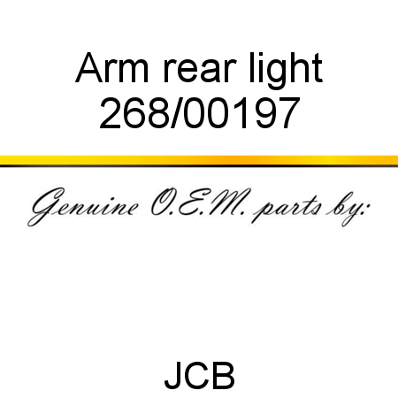 Arm, rear light 268/00197