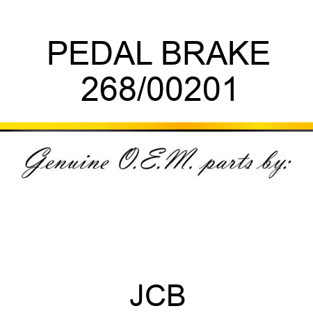 PEDAL BRAKE 268/00201