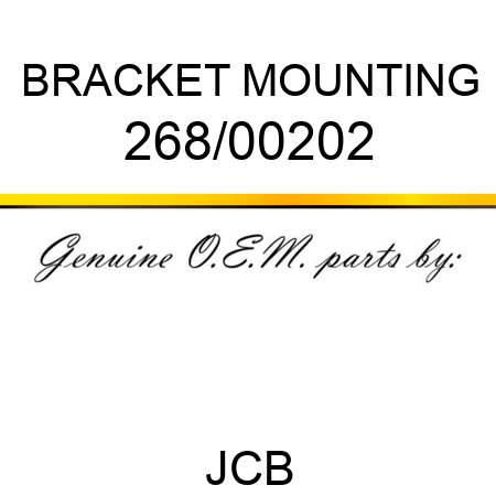 BRACKET MOUNTING 268/00202