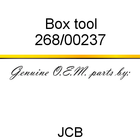 Box, tool 268/00237