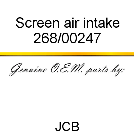 Screen, air intake 268/00247